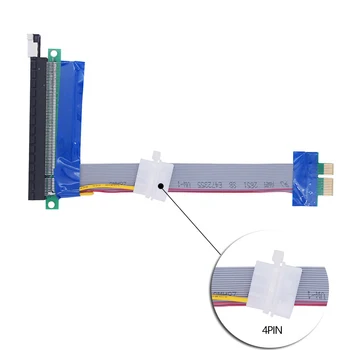 

PCIE X1 To X16 Small Interface To Big Interface 4Pin Power Cord Graphics Card Extension Computer Cables male to female 1x to 4x
