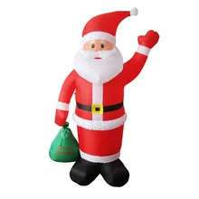 Bonhomme de neige gonflable de noël, 1 ensemble, père noël avec lumières LED, modèle soufflé, décorations lumineuses de noël, décor de fête 