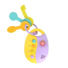 Kid Simulation Remote Control Car Key Lock Toy Innovative Ma Long Color Tooth Biting Function Lighting Musical Educational Toys