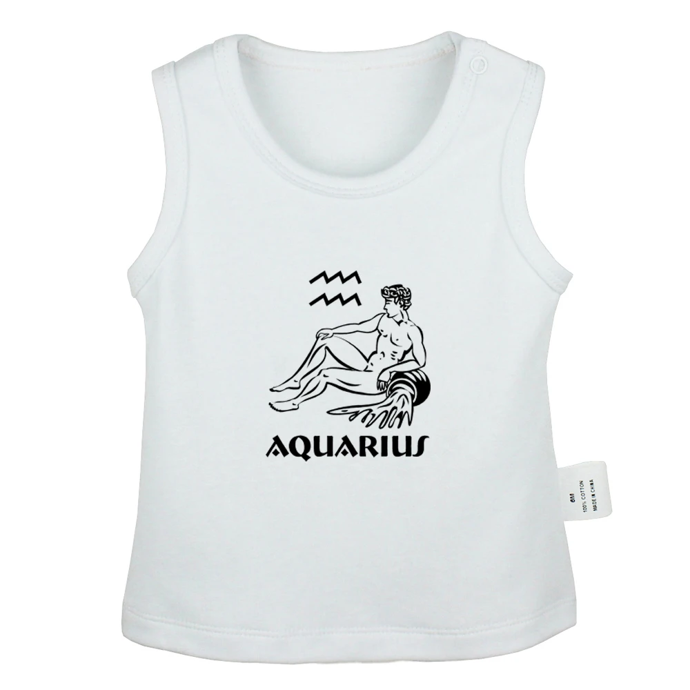 JcBabyYV2072W Созвездие, Скорпион, Стрелец, дева, близнецы, Водолей, тату, для новорожденных, Детские майки футболки, жилет для малышей, без рукавов, Одежда для младенцев - Цвет: JcBabyYV2072W