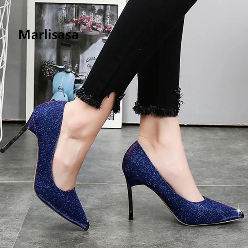 womens navy high heel shoes