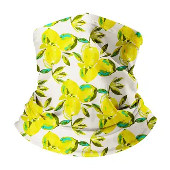 

Cute Lemon Pattern Adults High Elasticity Face Neck Gaiter Sun UV Protection Headband Anti Dust Seamless Bandanas Custom Women