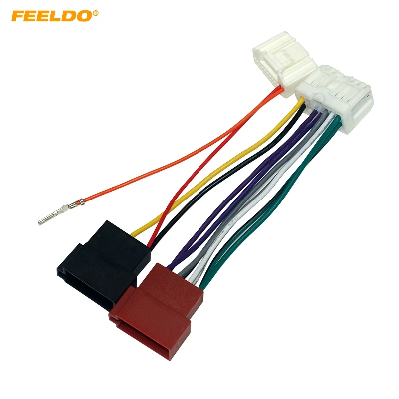 

FEELDO Car CD Radio ISO Wiring Harness Adapter for Renault Logan Sandero Duster Captur Head Units Cable #HQ6125