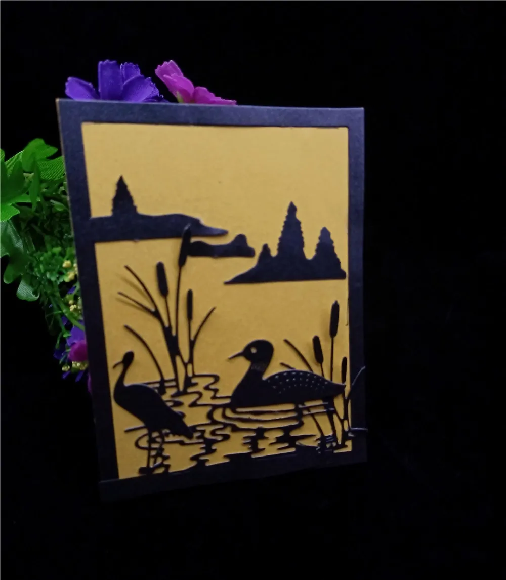 

duck grass Animal Metal Cutting Dies for DIY Scrapbooking Album Paper Cards Crafts Embossing Die Cuts knife mold stencils