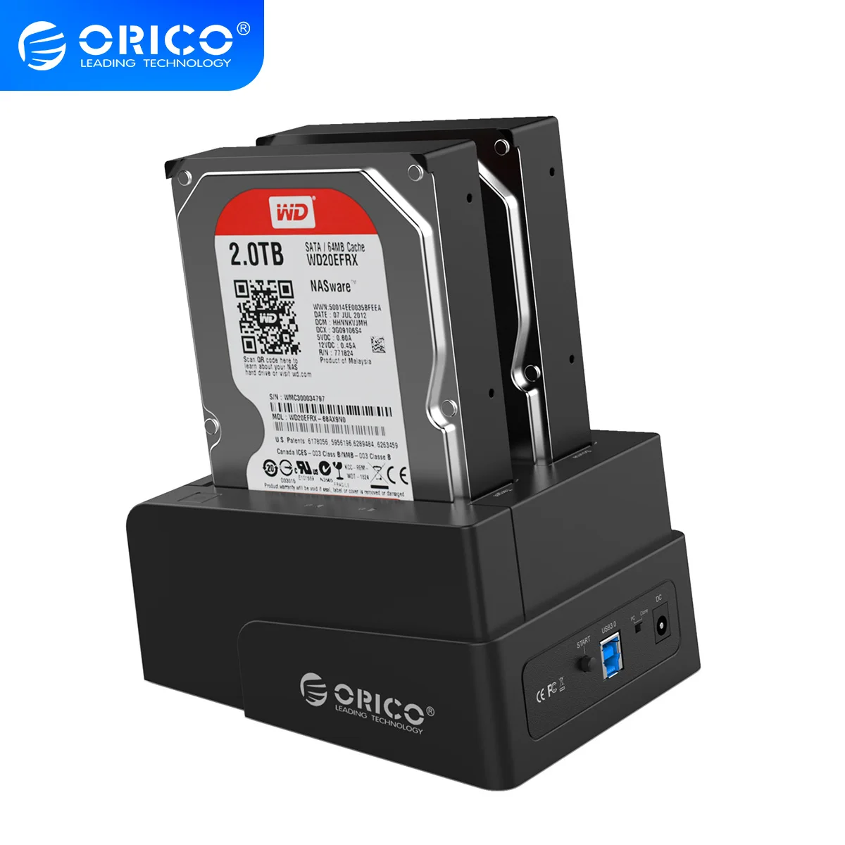 ORICO Clone Dual Bay 2 5 3 дюйма SATA к USB 0 внешняя док станция для жесткого диска UASP до 20 ТБ Plug