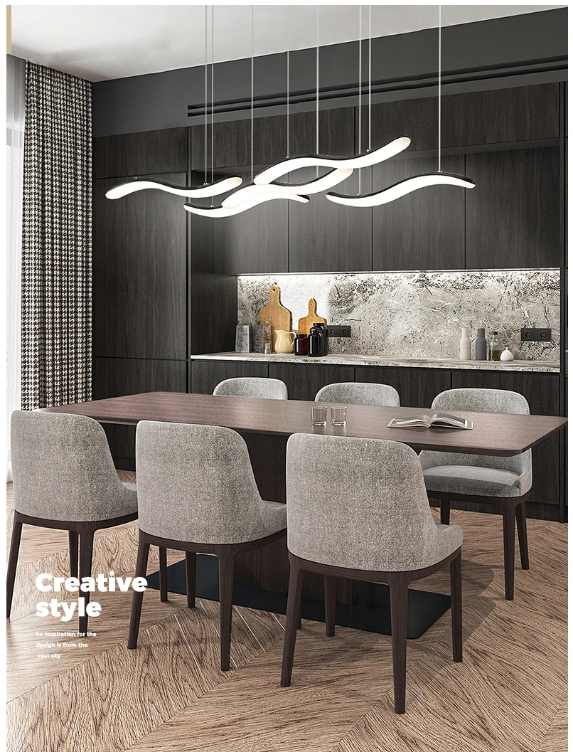 Modern LED Chandelier For Living Dining room Bar Suspension luminaire AC90-265V Lustre Pendant Chandelier for Kitchen Bar office