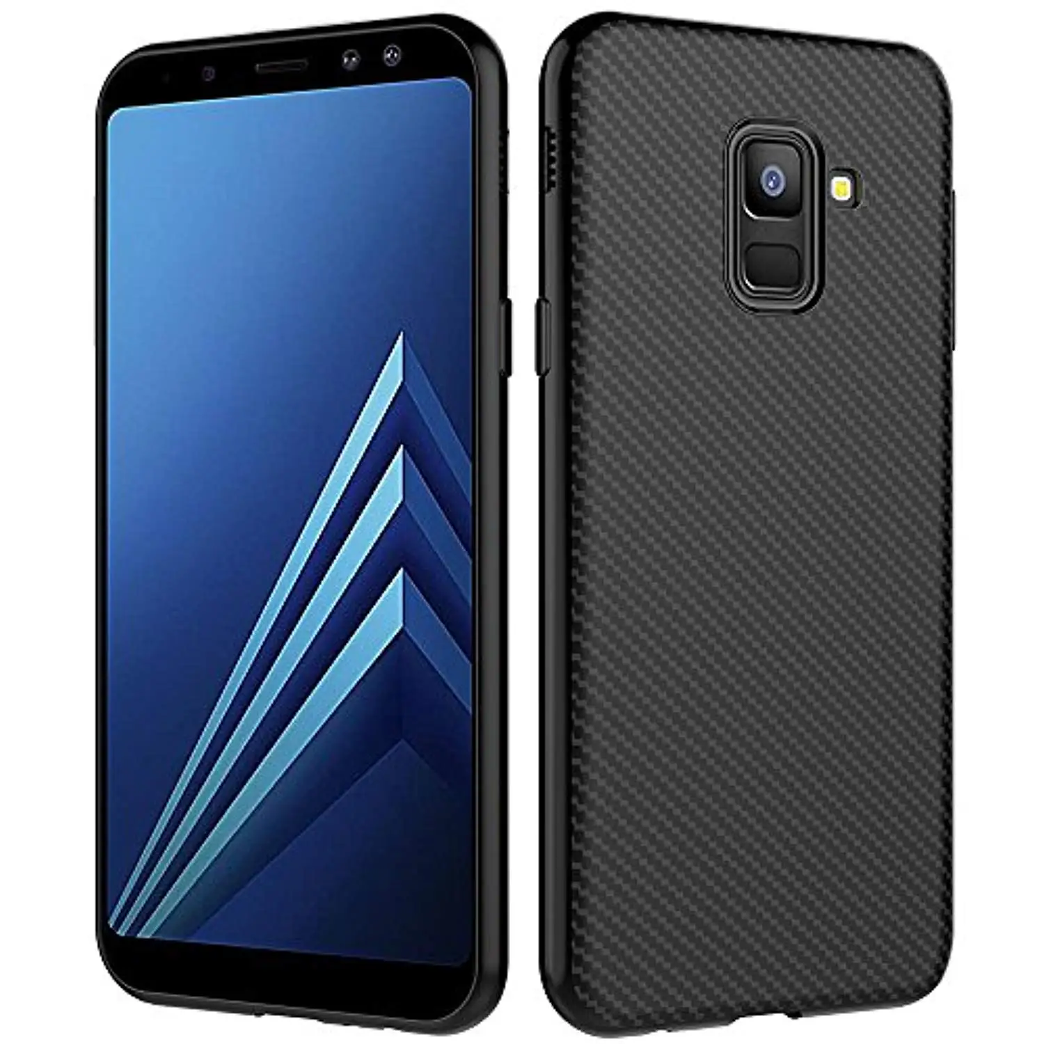 Силикон из углеродного волокна чехол для samsung Galaxy A6 A7 J4 J6 J8 2018 J2 J5 J7 Prime On5 On7 2016