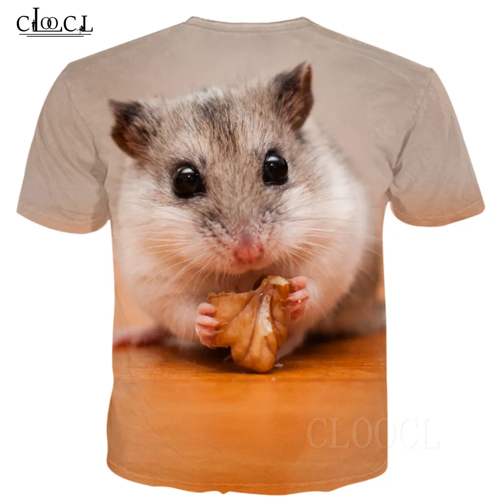 

Pet Roborovski Hamster T-Shirts Men's Women's Clothing Animal Mouse Pattern 3D Print T Shirt Casual Summer Street Homme Pullover