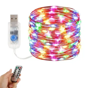 

10M LED String Lights Silver Wire Christmas Garlands Festoon Led Fairy Light Holiday Lighting for Home Christmas Decorations