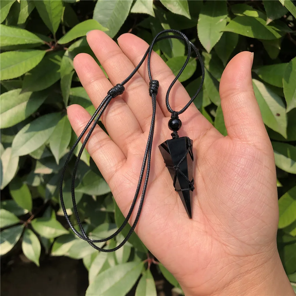 アクセサリー Hariqua / Obsidian pendulum necklace Black Obsidian Pendulum necklace | Moon Dance Charms