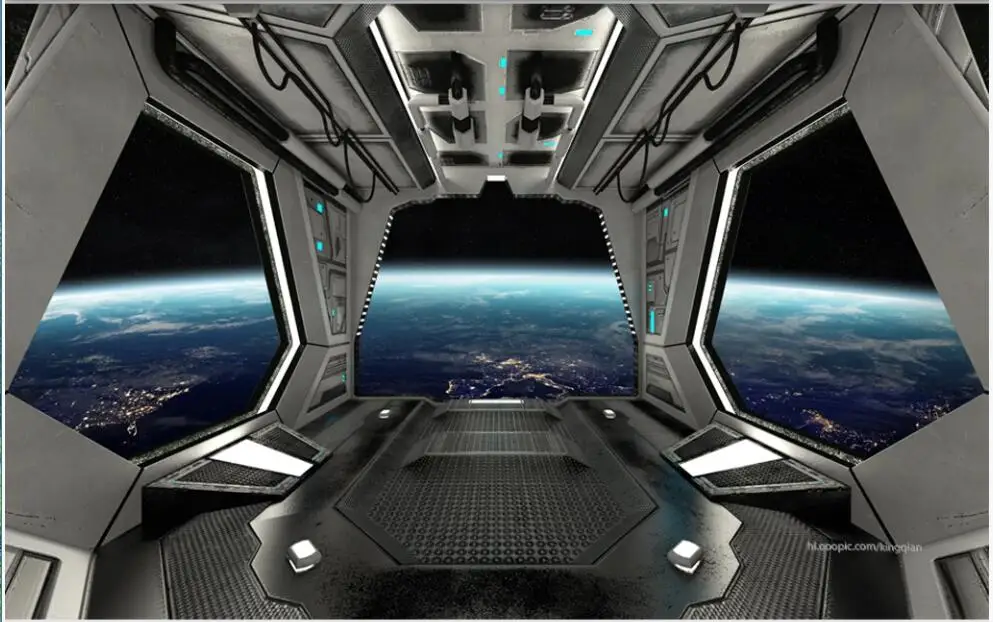 

Custom photo mural 3d wallpaper Spaceship capsule bar KTV background living room home decor wallpaper for walls 3 d