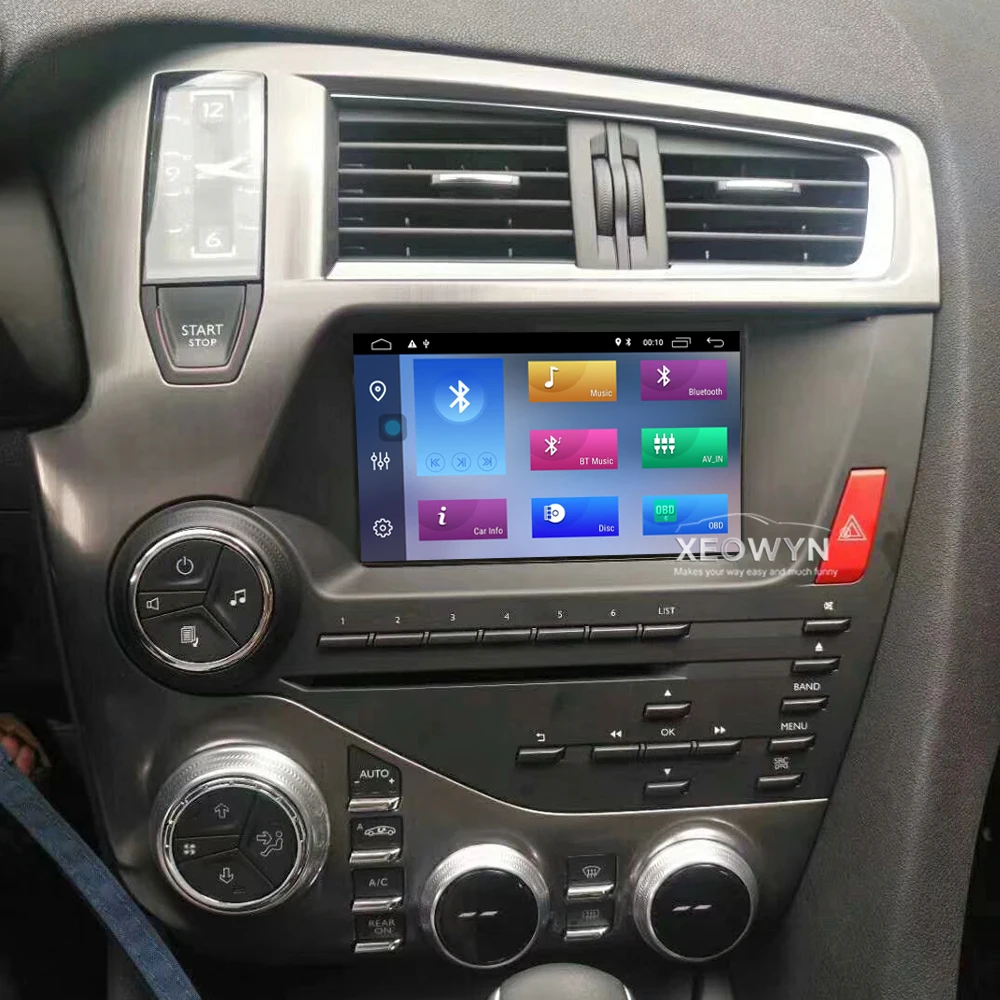 Octa core android 10.0 Car radio Player for Citroen DS5 with Radio GPS BT Mirror link WiFi rear video DVR Carplay