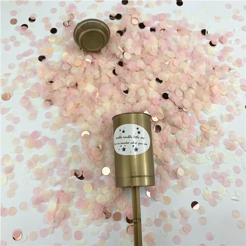 Daah51 Rose Gold 10 шт./упак.; декор в виде золотистых металлических пуш-ап Confettis контейнер Confetti Poppers Свадьба День рождения бакалавра вечерние торжеств - Цвет: Daah51 Rose Gold