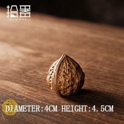 Walnut Орех креативный Исин фиолетовая глина чай ПЭТ керамика Лотос Мини Тыква китайский чайный набор кунг-фу украшение для чайного подноса аксессуары - Цвет: Walnut