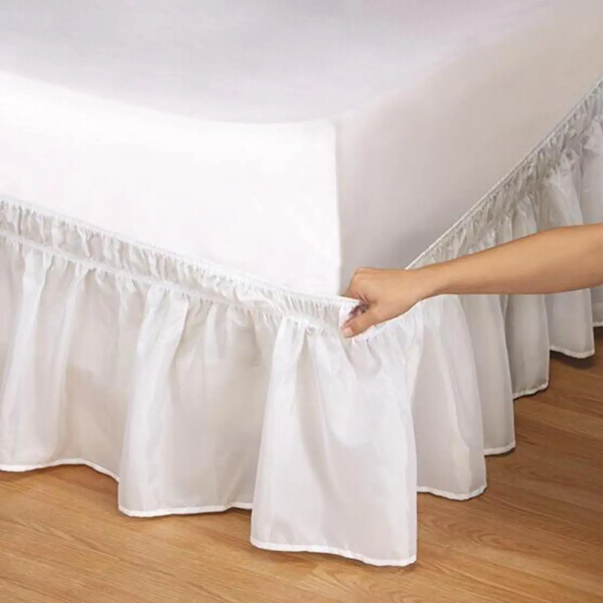 Кровать юбка для дома отель Королева Размер Белый Красный без поверхности кровать крышка эластичная кровать юбка легко Уход моющиеся постельные принадлежности