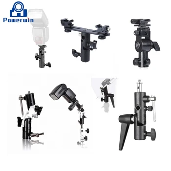 

Powerwin Camera Speedlite E/D/ H Type Flash Bracket Cold Hotshoe Mount Studio Backdrop Background Light Stand Umbrella Holder