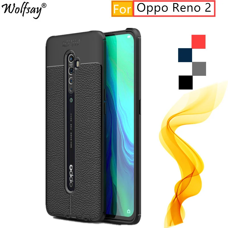 Чехол-накладка для Oppo Reno 2 резиновый противоударный силиконовый кожаный |