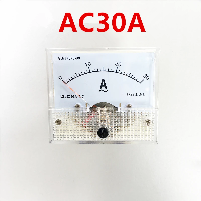 85L1 AC Analog Current Meter Panel 50mA 500mA 1A 5A 10A 20A 50A 100A Gauge Current Mechanical Ammeter wind measuring instrument