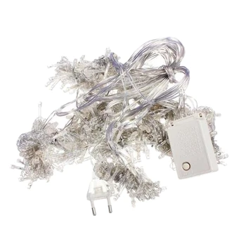 

3x eter 300 LED String Light Curtain Light Line Icicle Ice Cream for Indoor Christmas Party ,Warm White ,EU Plug