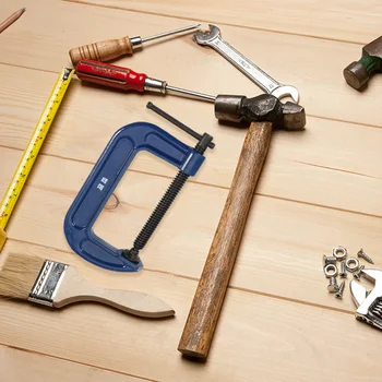 

4pcs Heavy Duty Pipe Clamp Creative Portable Fixed Accessory G-shape Device for Woodworker