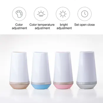 

Intelligent Scene Dimming Colorful Table Lamp Mobile Phone Voice Control Home Warm Light Night Light Q0KF