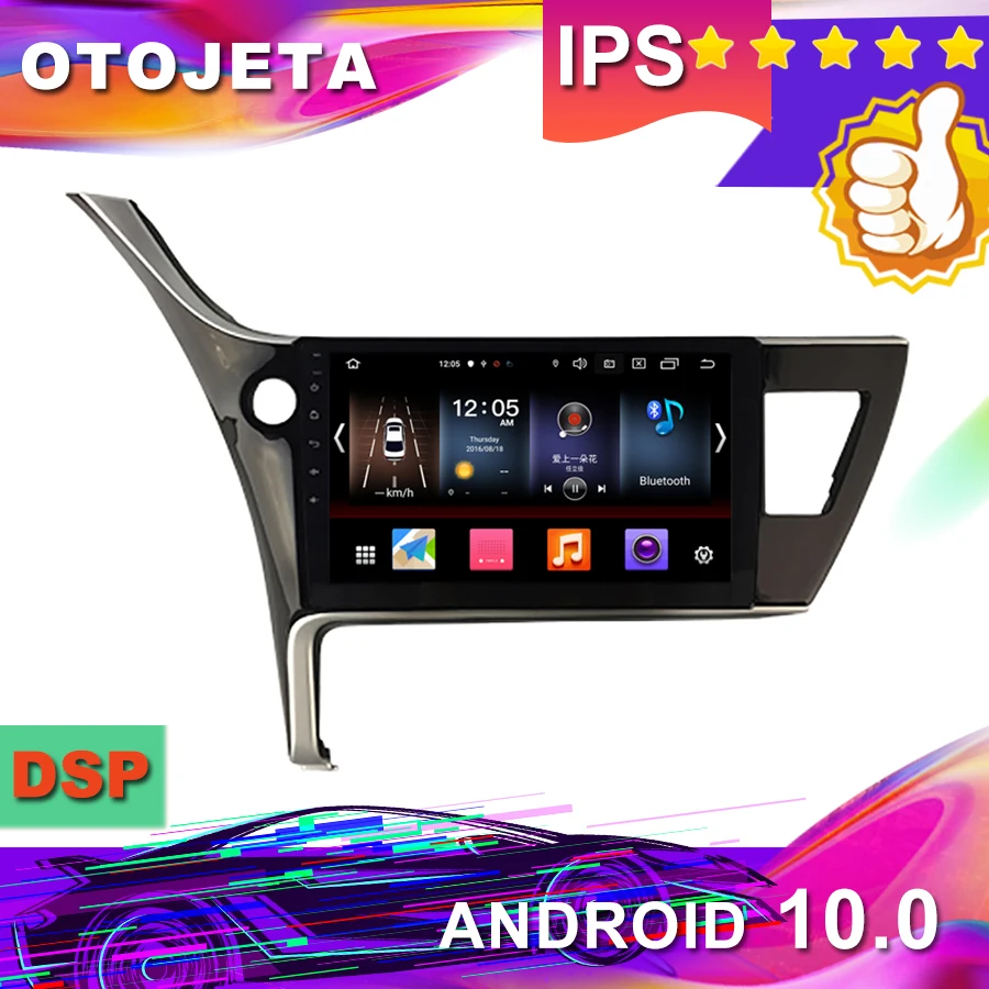 New Arrival in stock,Asia Ver. Android 10.0 Car GPS for Toyota Corolla Car Radio Multimedia tape recorder bluetooth navigation