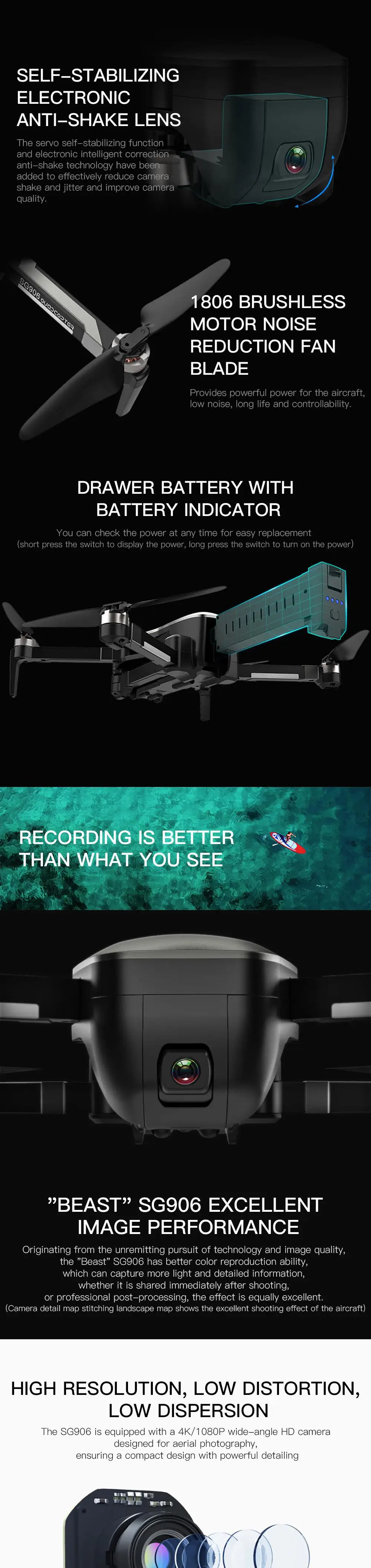 Мини-Дрон SG906 gps Бесщеточный 4K Дрон с камерой 5G Wifi FPV удаленные игрушки складной Радиоуправляемый квадрокоптер с 2/3 батареей