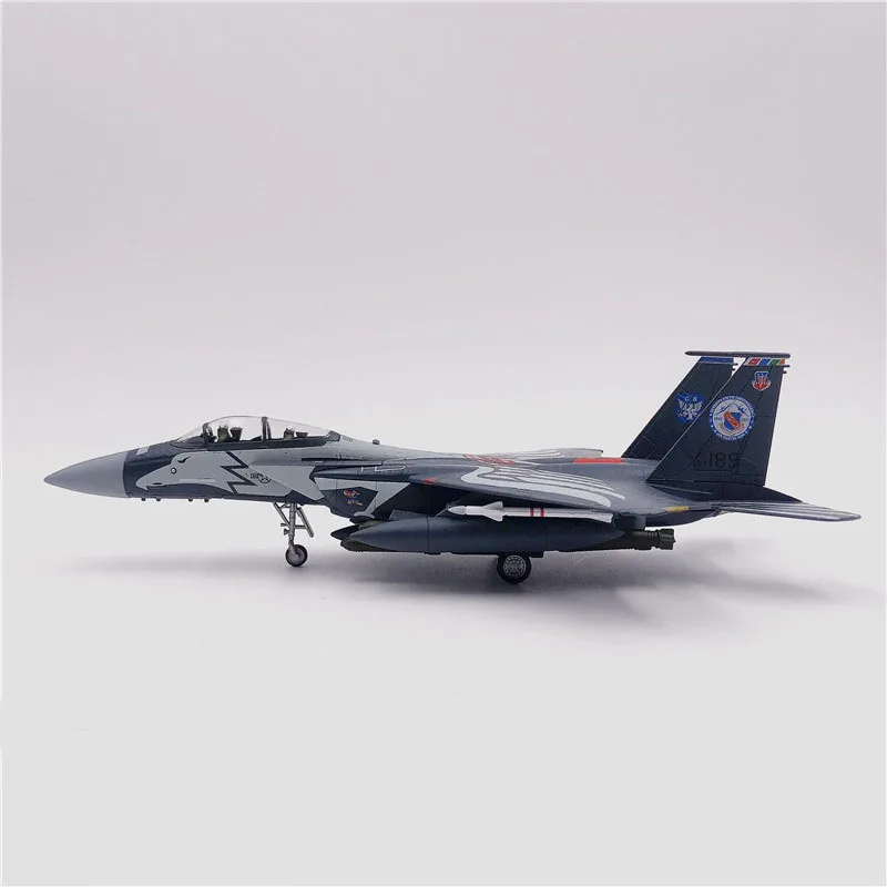 1/100 масштаб военный F-15E Strike Eagle Mudhen Fighter литой металлический самолет модель игрушки для коллекции подарков