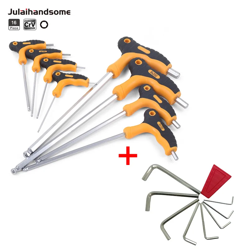 Julaihandsource 8 шт. шестигранный ключ с шестигранной головкой гаечный и набор ручных