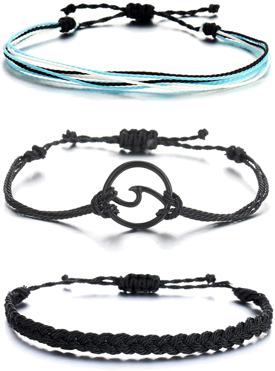 tolerancia solo domingo Pulseras de verano de cuerda ondulada para mujer y niña, pulsera ajustable  de la amistad, resistente al agua, joyería|Pulseras envolventes| -  AliExpress