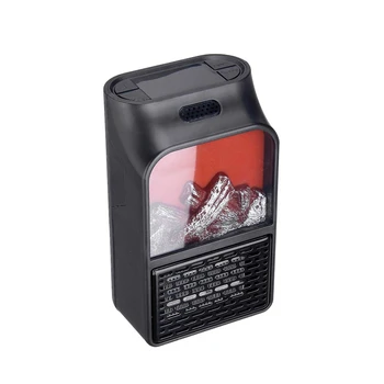 

Space Heater 900W Mini Wall-Outlet Electric Heater EU Plug-In Air Warmer Household Wall Handy Fan Heater LED Display for Home/Of