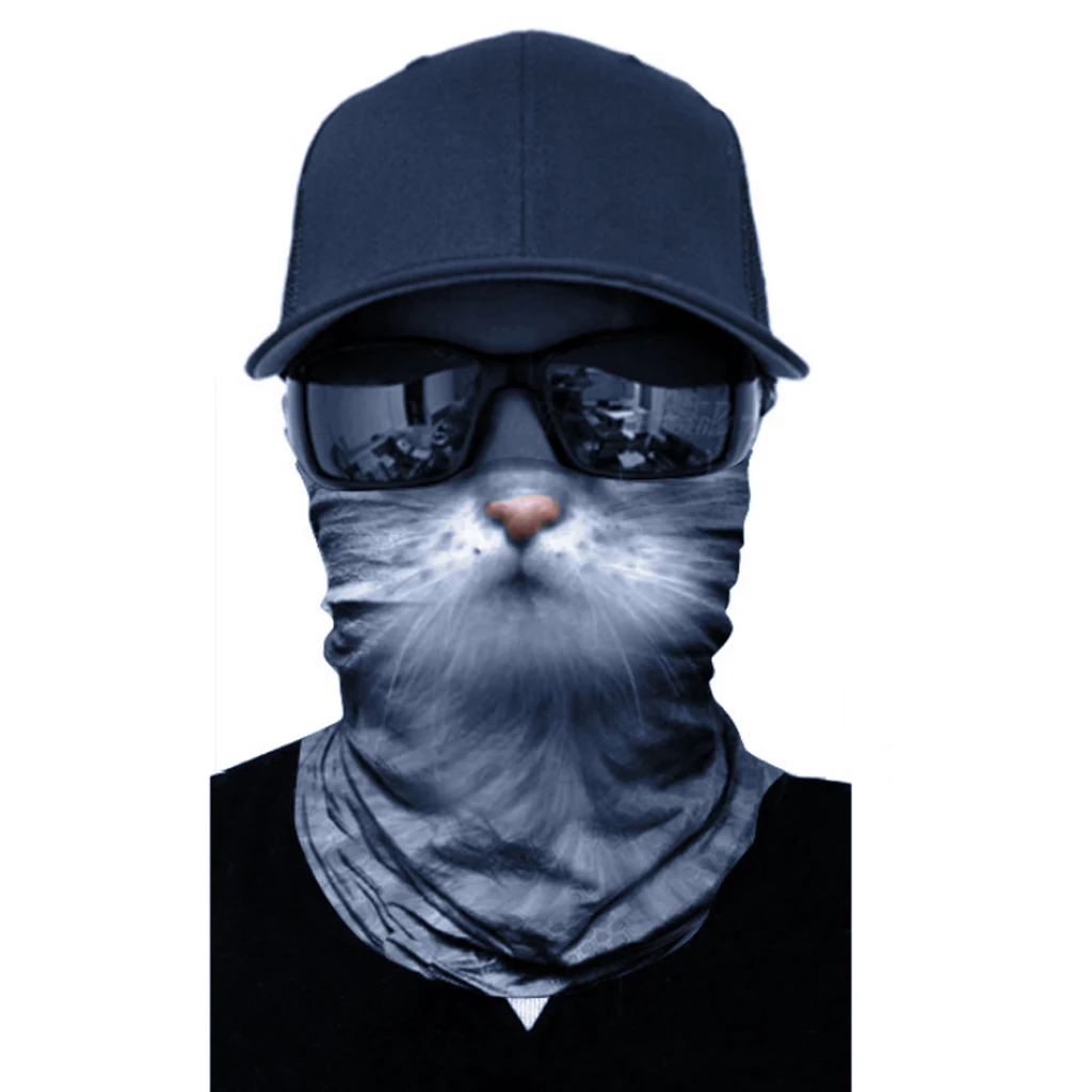 3D Face Sun Mask Neck Gaiter Balaclava Bandana Headband for Fishing Hunting  Running Motorcycling UV Protection