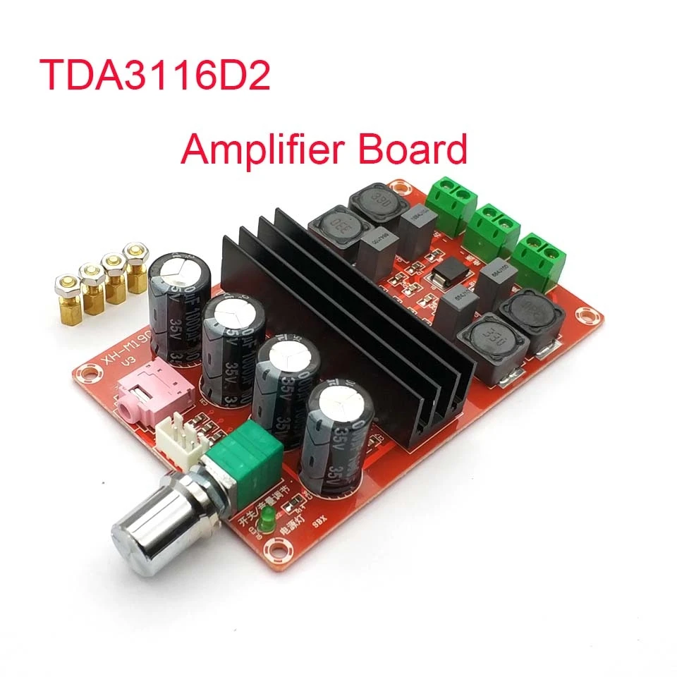 XH M190 трубка цифровая аудио Плата TDA3116D2 мощность Amp 2 0 класса D стереофонический усилитель HIFI DC12 24V 2*100