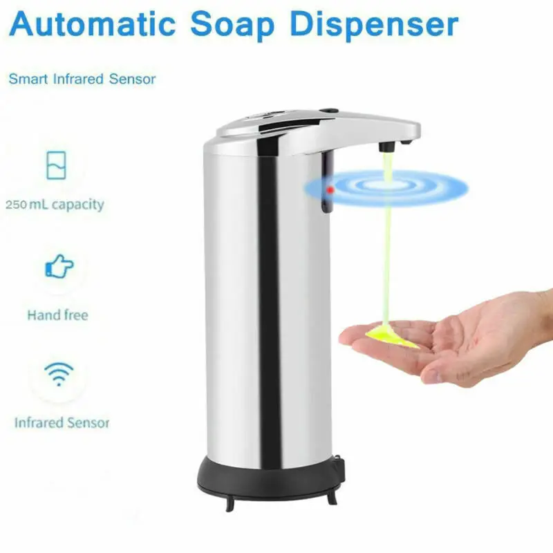 250ml-Stainless-Steel-Automatic-Soap-Dispenser-Handsfree-Automatic-IR-Smart-Sensor-Touchless-Soap-Liquid-Dispenser (3)