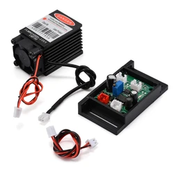 Module Laser rouge focalisable en aluminium, 12V, 500mW, 808nm, ventilateur de refroidissement, pour lampe de poche, outils d'enseignement en laboratoire 