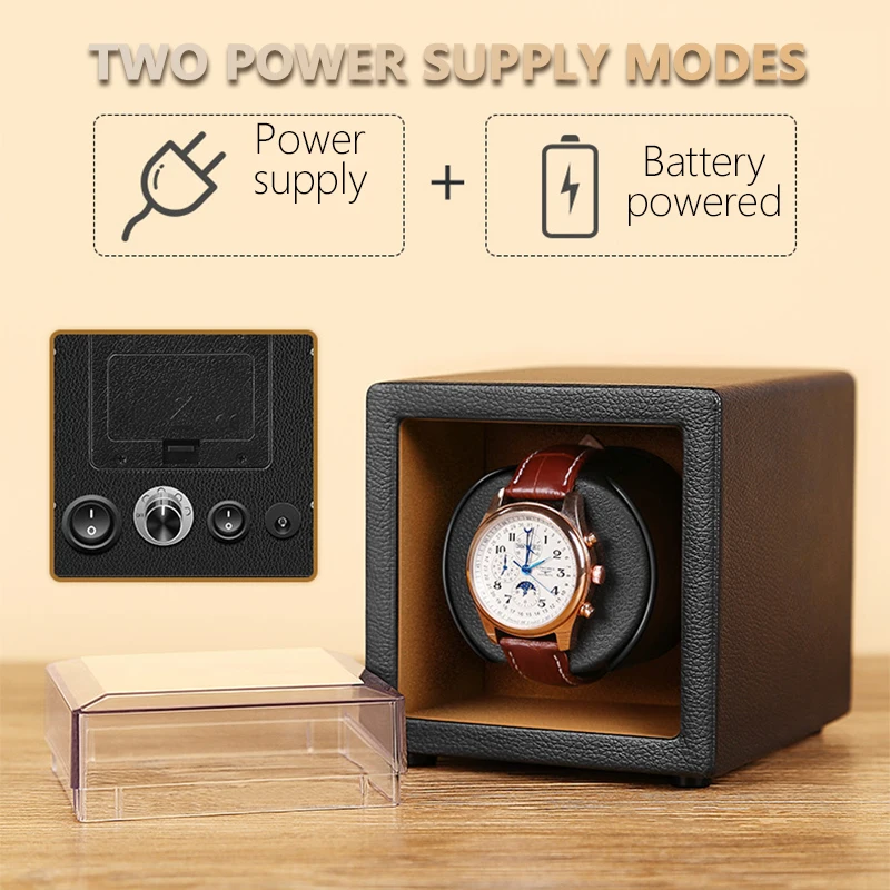 Watch Winder Box Mechanical Watch Shaker Vertical Automatic Watch Rotator Shaker Upper Chain Placer Watch Storage Box Household