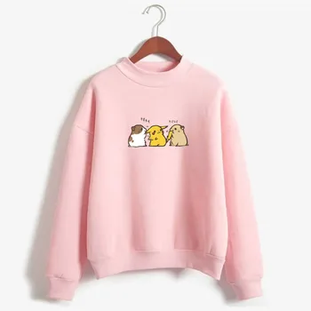 

100% brand new Pokemon Sweatshirt Pikachu and Hamster Harajuku Top Hoodie Women's Fashion Clothing Hot Casual Winter Sweatshirt