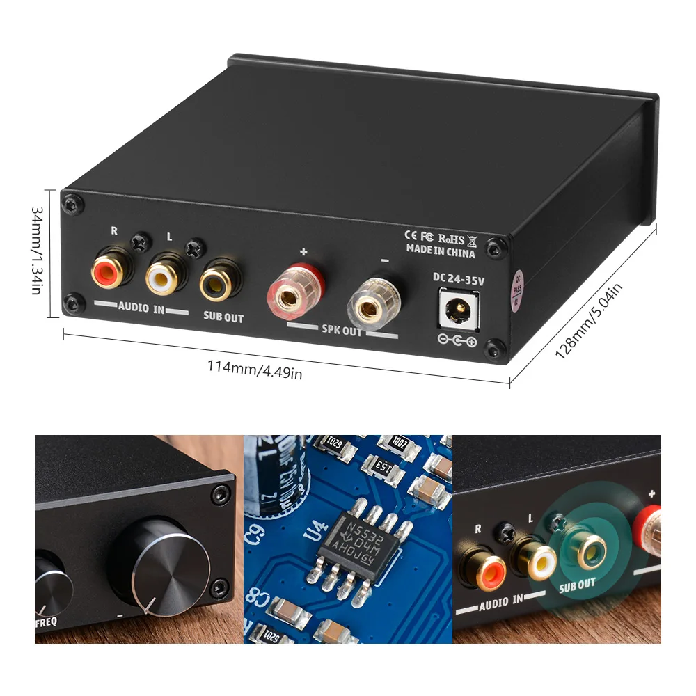 Aiyima-amplificador de Altifalante de Potência Áudio Doméstico Hifi Ne5532 op Amp Ajuste Agudos Baixo A3001 Tpa3255 300w Mono Tpa3255 - Image 4
