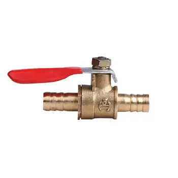 

2pcs 5/16" Hose Barb Inline Water Air Gas Fuel Line Brass Shut-off Ball Valve