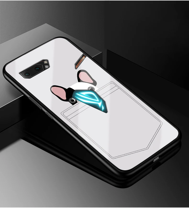 04 Для Asus ROG Phone II чехол для телефона 2 ZS660KL оргстекло PC чехол для телефона черный TPU бампер чехол для Asus ROG Phone 2 Phone2 чехол - Цвет: 04
