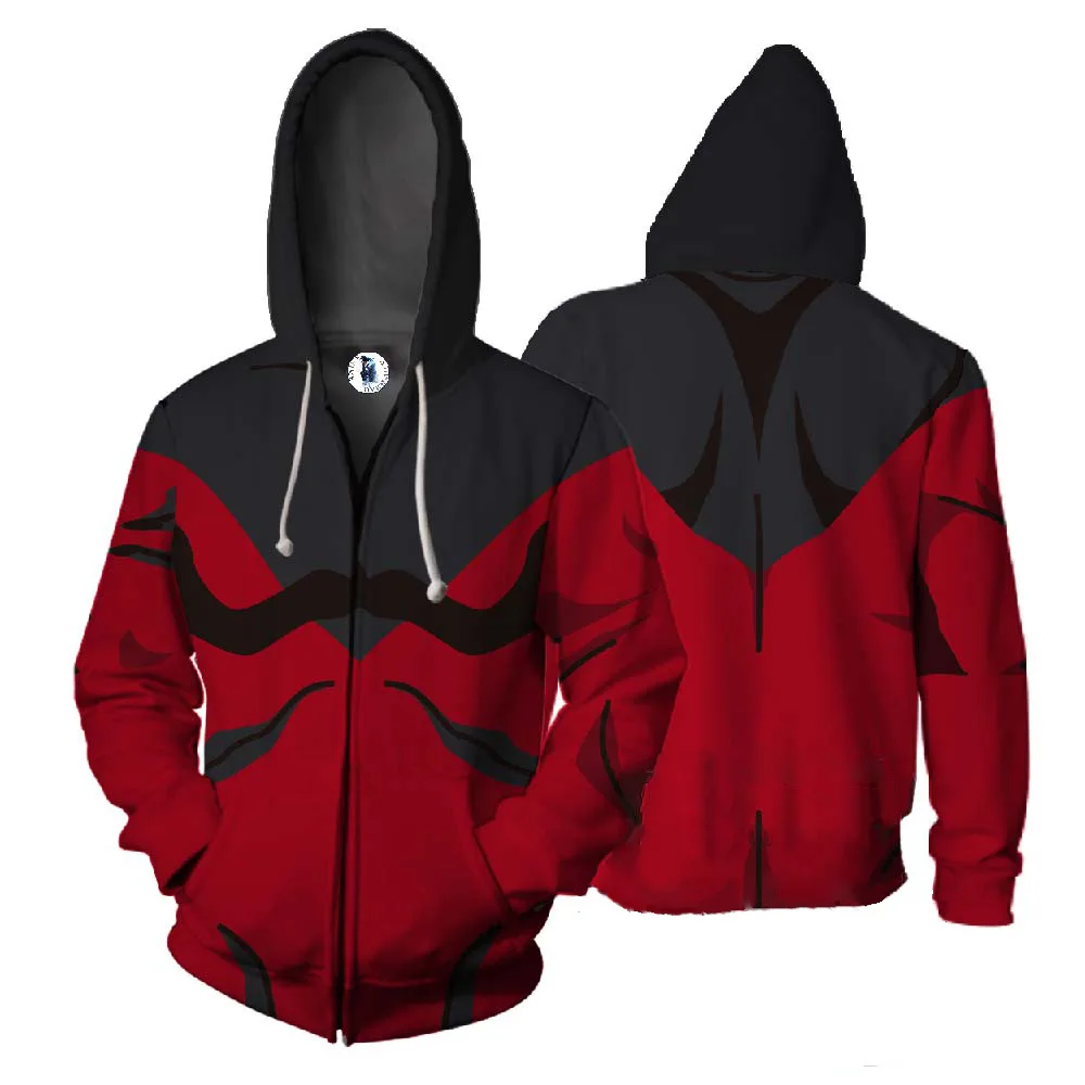 Red zipper fire shadow