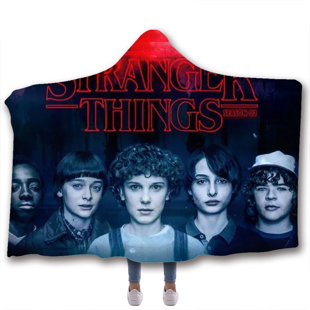 Одеяло Stranger Eleven Things, мягкое, Снова в школу, теплое Флисовое одеяло, s And Things, одеяло с капюшоном, s для детей, взрослых, одеяло с капюшоном
