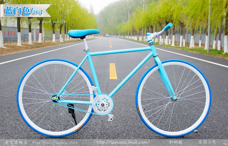 Top New X-front brand colorful carbon steel 26 inch fixed gear rear pedal brake bicicleta student bike road bicycle 13