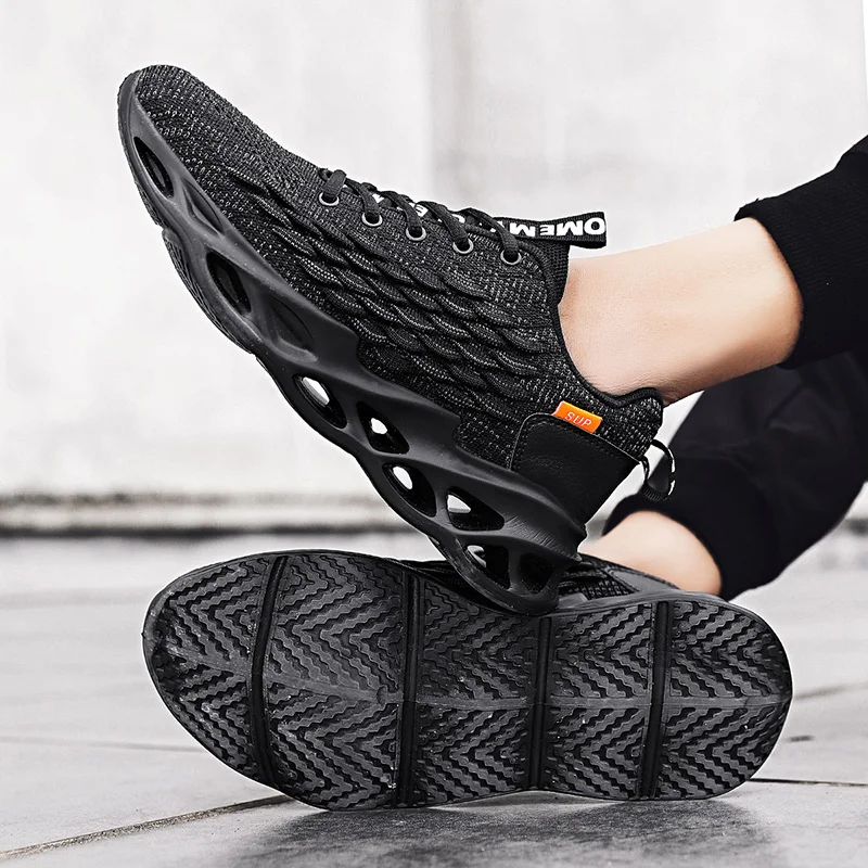 SMS Men Sneakers Zapatilla Running Shoes Outdoor Breathable Mesh Men Blade Sport Lace Up Light Walking Jogging Shoes Footwear