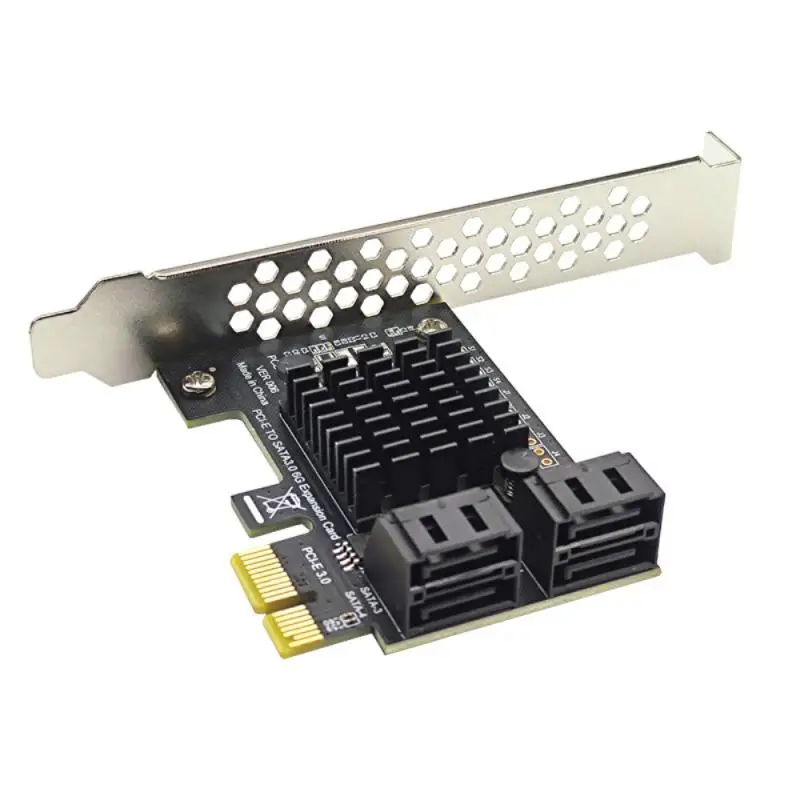 SATA PCI e Adapter 6 Ports 3.0 to Express x4 Expansion Card SATA3.0 PCIe PCI-e Controller for HDD ASMedia ASM1064 | Компьютеры и офис