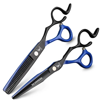 

New Hairdressing Scissors Hairdresser Haircut Scissors 6 Inch Black Blue Barber Salon Tool Hairdressing Shear