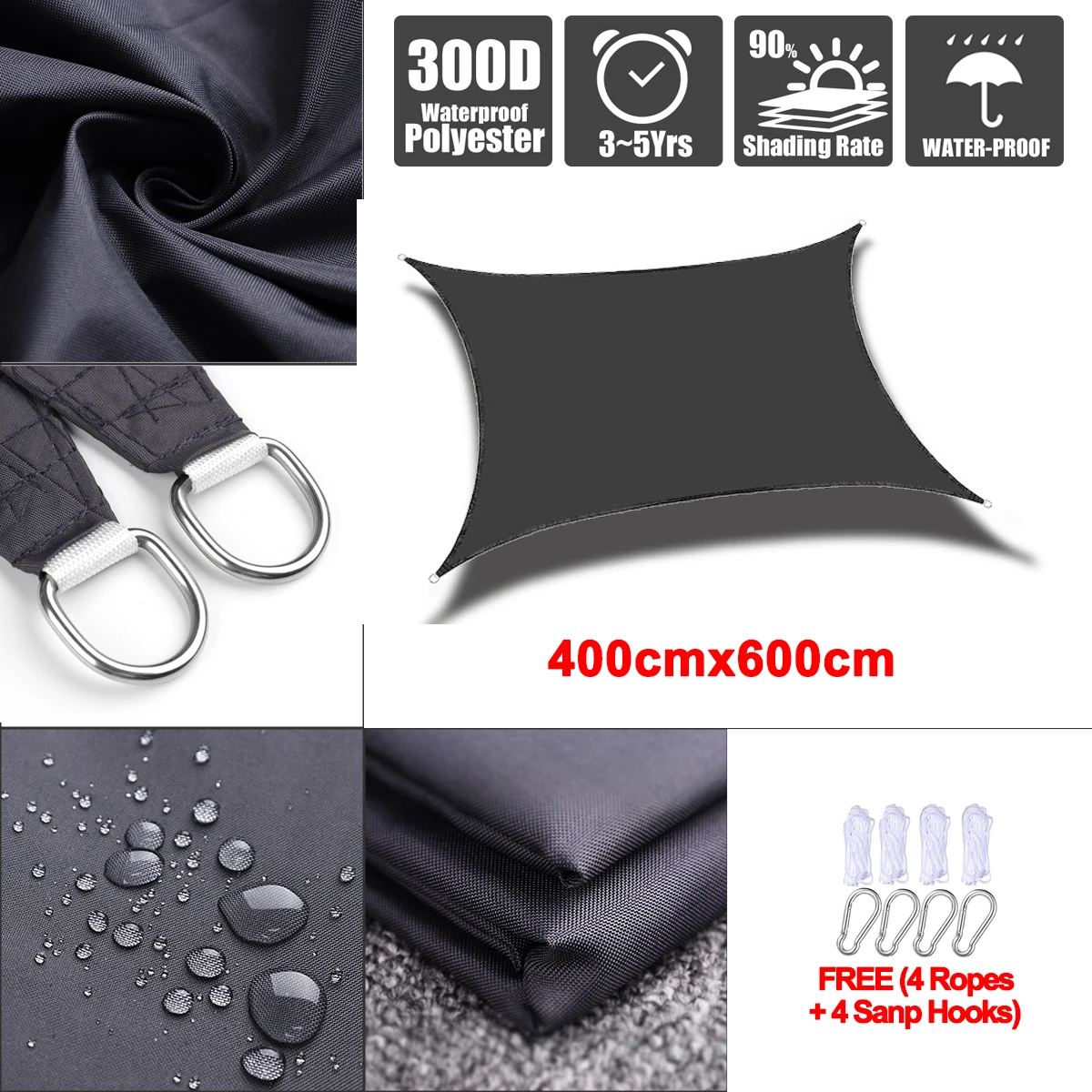 Black 4x6m