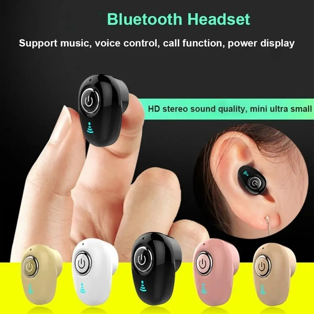 Мини Bluetooth наушники беспроводной бизнес наушник Спортивная гарнитура с микрофоном невидимый наушник громкой связи стерео для телефона Andorid