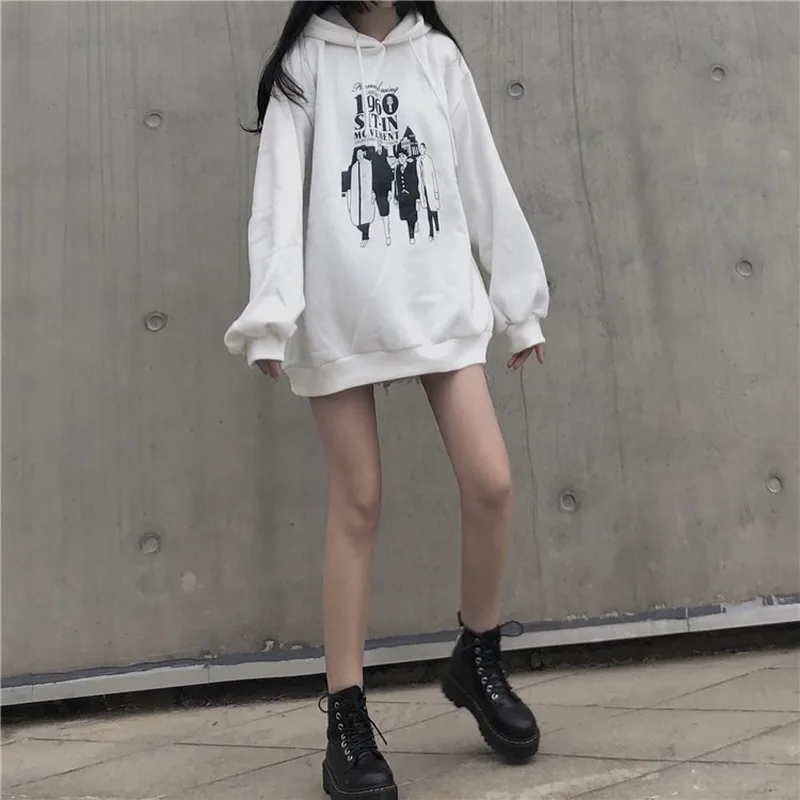Gaganight Harajuku Женская флисовая толстовка с длинным рукавом осень зима женский свитер Повседневная Свободная винтажная Толстовка для девочек шикарная