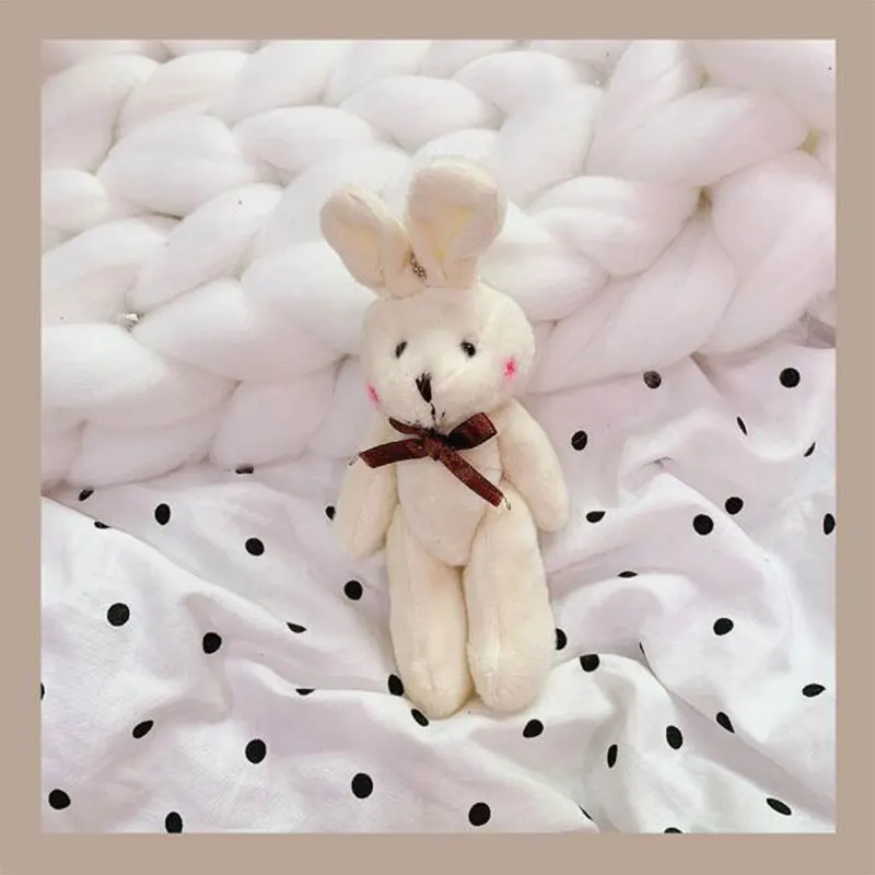 New Cute Plush Rabbit Keychain Lovely The Long-Eared Rabbit Key Chains Women Girls Bag Car Fake Fur Keyring